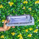 Sac / pochette de soirée argenté plissée