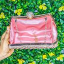 Sac / pochette de soirée élégante avec strass champagne
