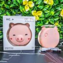 Mini ventilateur rose cochon USB Rechargeable miroir de maquillage led Portable
