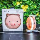 Mini ventilateur rose cochon USB Rechargeable miroir de maquillage led Portable