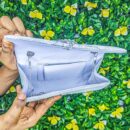 Sac / pochette de soirée paon argenté