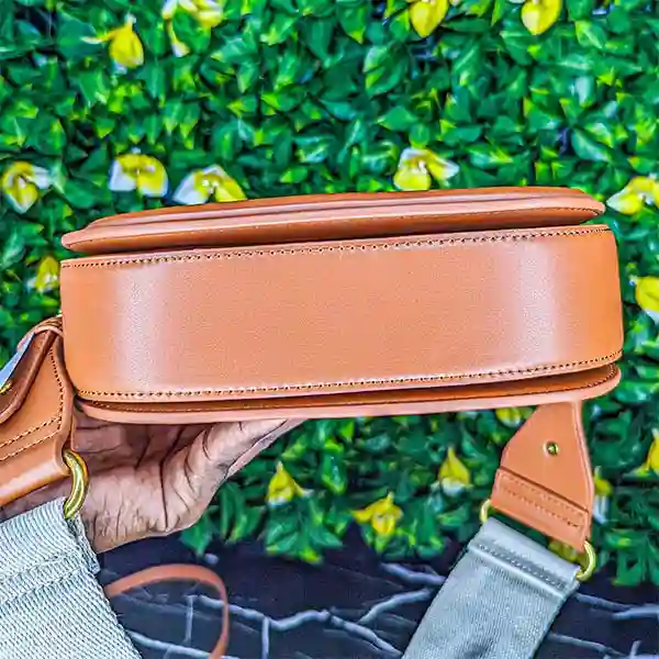 Sac crossbody Zara (marron et blanc) – Image 5